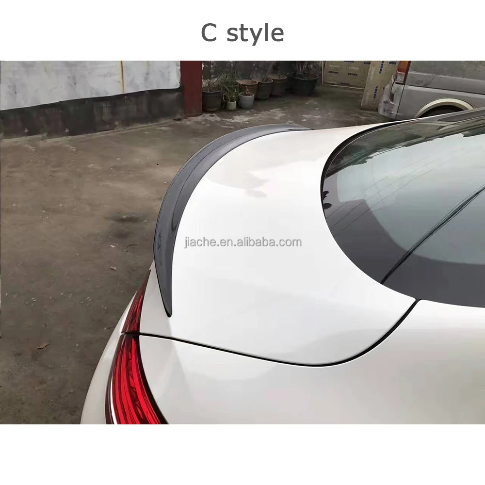 For W205 Spoiler Carbon Fiber Rear Boot Spoiler Wings For Mercedes Benz C205 C200 C300 C180 Coupe 2 Door 2015 - 2019