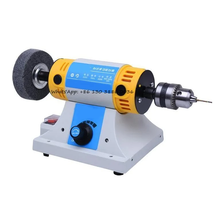 Factory Price 220-240V Adjustable Speed Jewelry Metal Lathe Bench Polisher Mini Diy Craft Buffing Grinding Machine for Wood