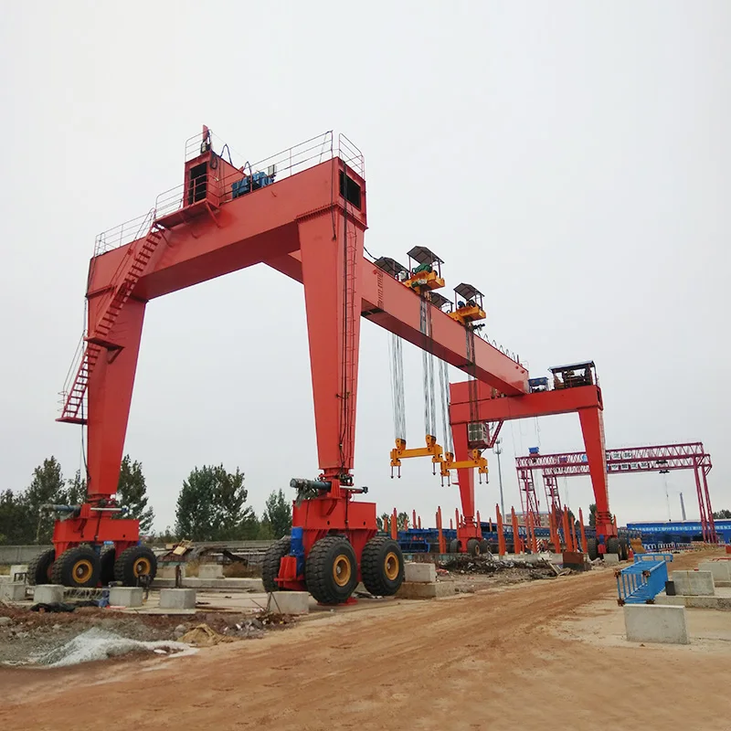 50 ton high quality factory price container handling equipment rubber tyre gantry crane