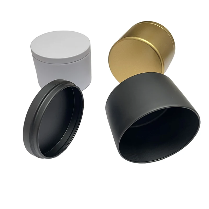 manufacturers Custom White High Quality Tin Box Wholesale Metal Candle Tins 8 Oz Food Grade Tin Can in China