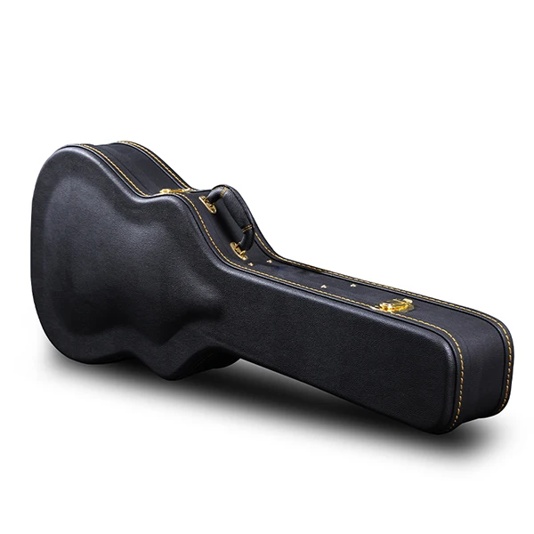 Musical Instruments Custom Black Leather Folk Instrument Case 12-string Acoustic Guitar Case Guitar Box