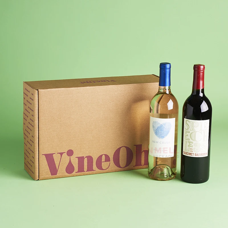 Kraft Shipping Mailer Carton Boxes Custom Eco Friendly Shipping Mailing Box For Wine Packaging