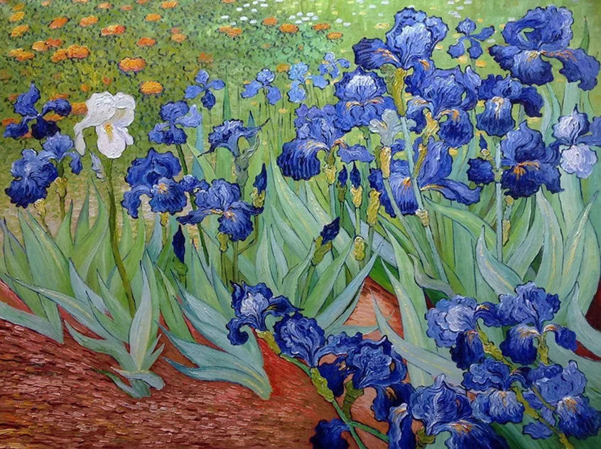 Good quality handmade Vincent Van Gogh Irises reproduction oil painting on canvas