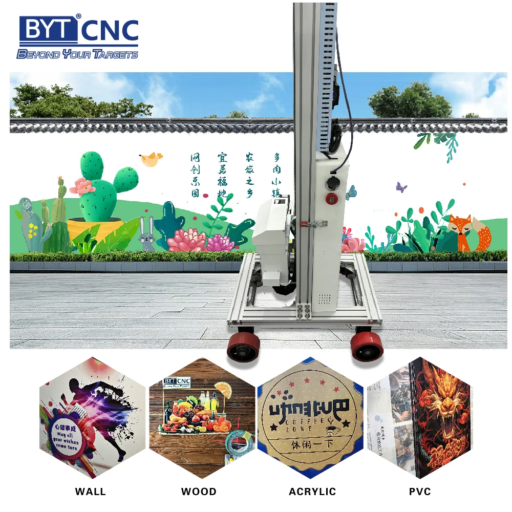 Digital printer on different materials printing pictures  automatic vertical wall printer  Multi Color Inkjet Printers