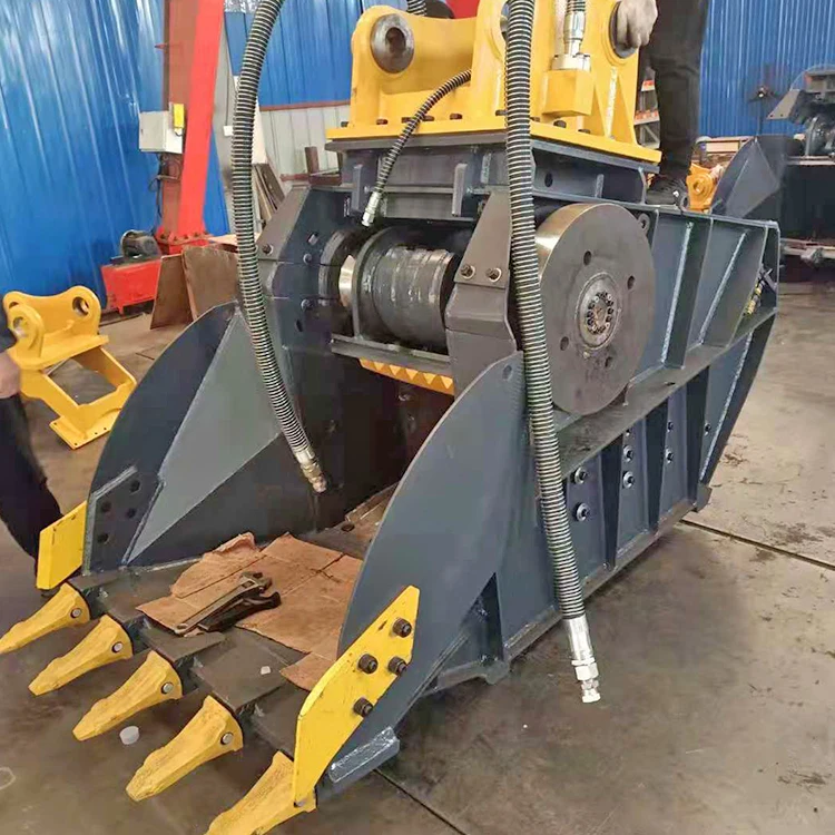 Multifunctional excavator crushing bucket rock crushing bucket