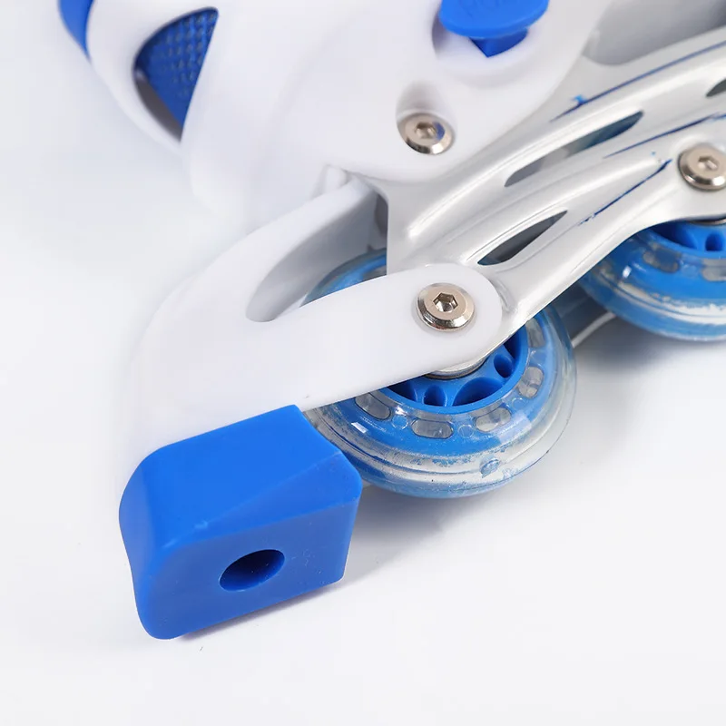 Hot sell fashion wholesale ice skate for boys and girls single flash PVC roller skates