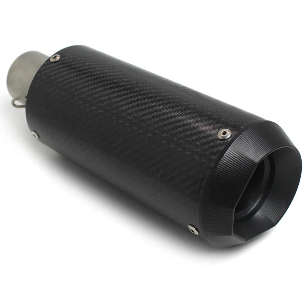Universal Motorcycle 51mm Carbon Fiber Exhaust Pipe Muffler Slip on
