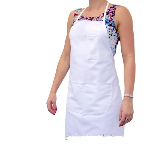 White apron in simple design Wholesale in India...