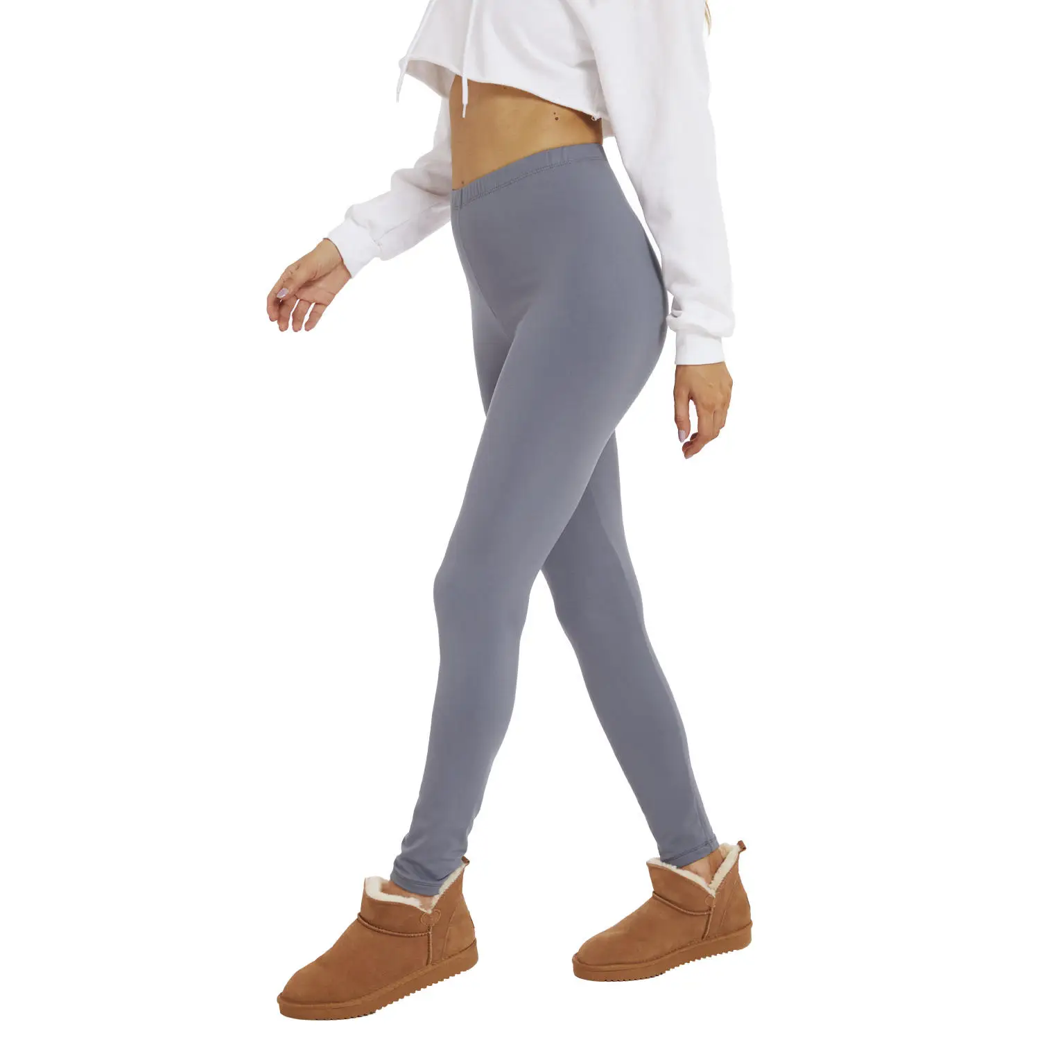 Wholesale Winter Warm Custom Thermal Tights High Waist Thermo Woman Fleece Lined Velvet Thick Yoga Sport Spandex Workout
