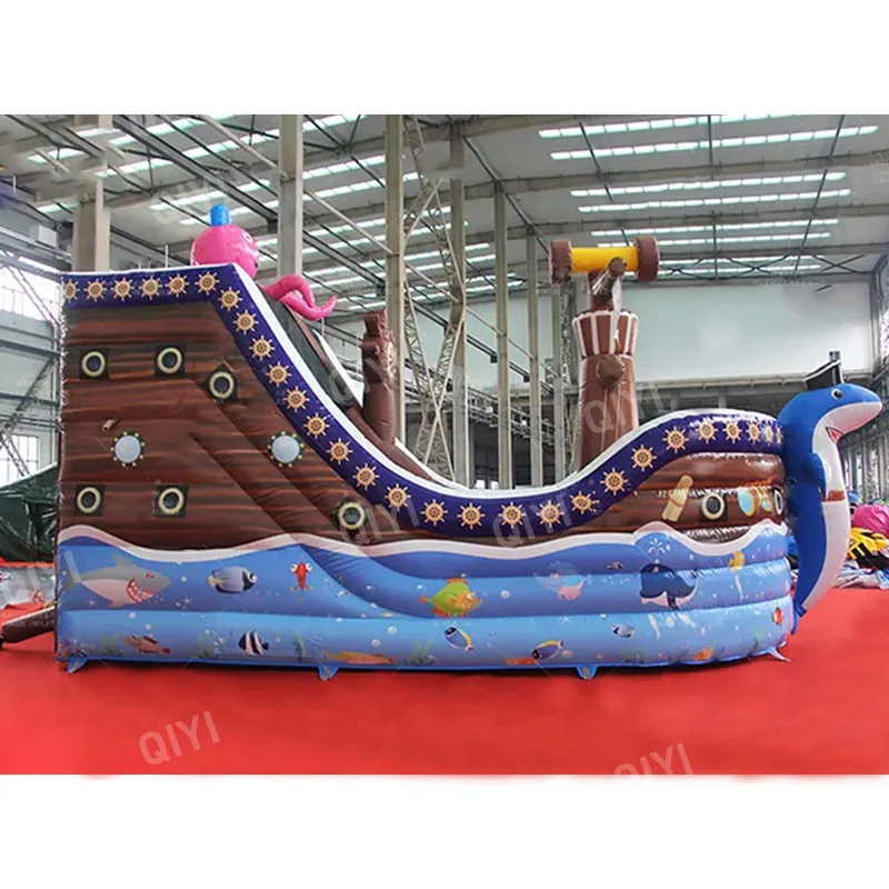China Hot Sale Inflatable Pirate Ship Bounce House Outdoor Inflatable Cartoon Bounce Castle