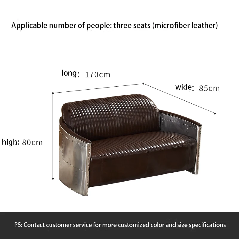 Aviation style cigar club lounge furniture vintage genuine leather aviator chair tomcat armchair with ottoman