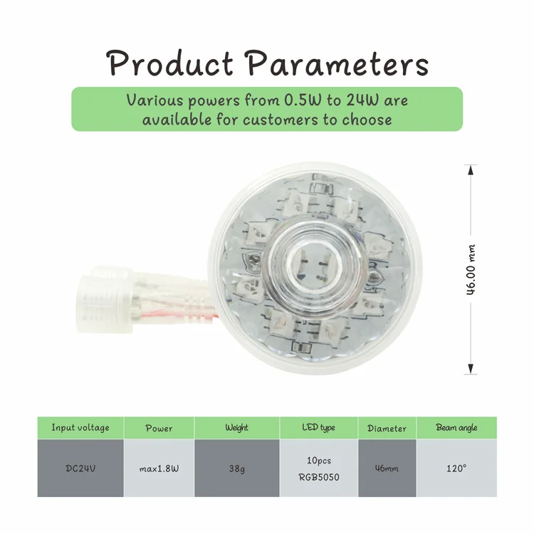 Aglare Waterproof IP65 Outdoor RGB led cabochon light chameleon led amusement ride lighting