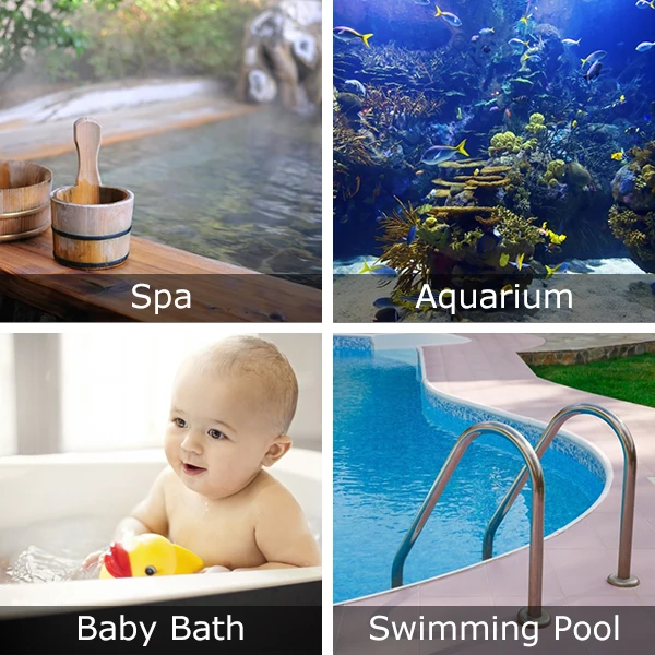 Smart Creation IBS-P02R Wireless Floating Thermometer Wireless RF Pool Thermometer with Indoor Temperature and Humidity Sensor