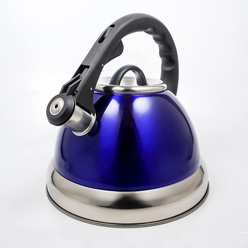 Blue Color Painting Kettle Whistling Stainless Steel Gas Electric Water Whistle Kettle
