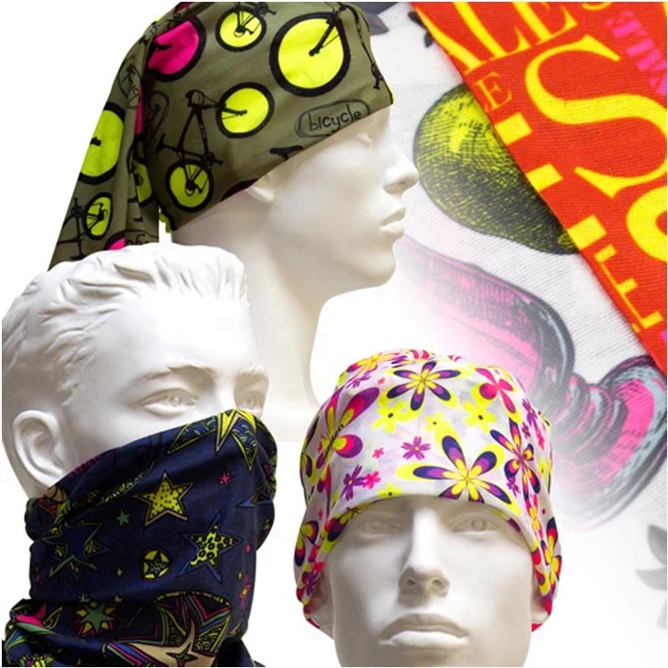 
Custom Logo 100% Microfiber Polyester Face Mask Tube Bandana Seamless 