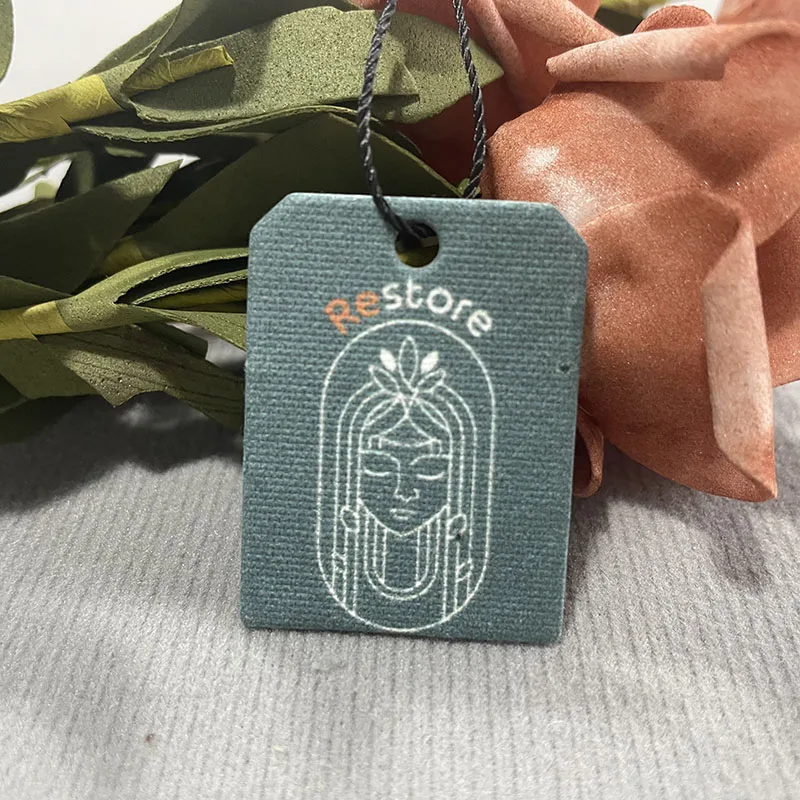 Eco-friendly Plantable Biodegradable Printed Hang Tags Paper Cards Wholesale Handmade Seeds Paper Cards Customized Logo Printing