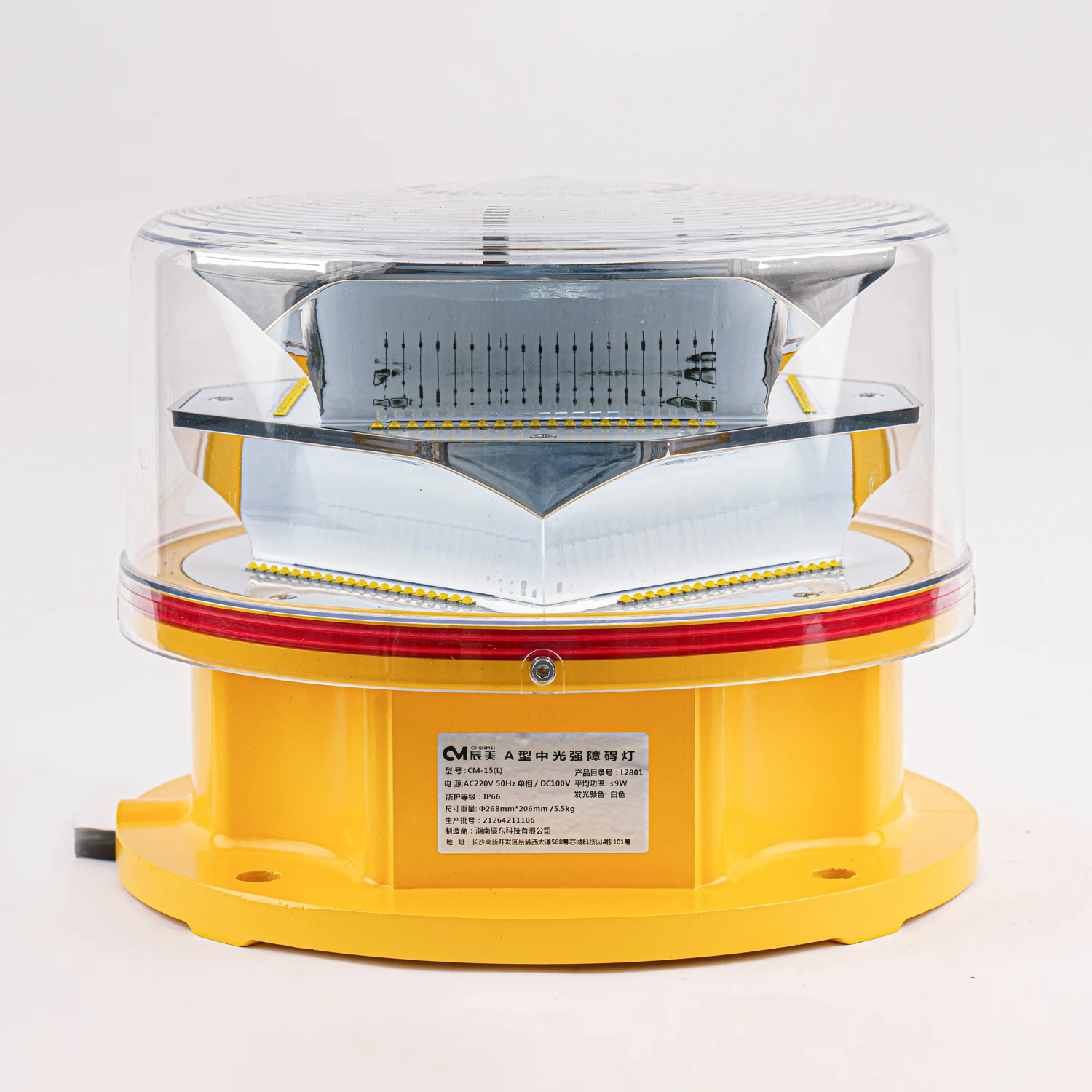 LED Obstruction Light Flash White Day/Night Medium Intensity 20.000 cd L-865 Aircraft Warning Light Systems for Lattice Towers