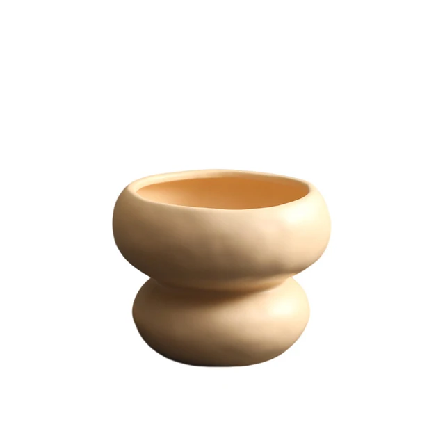 Bohemia Cream style large mouth ceramic vase purse vase table vases for wedding tall flowers on the table