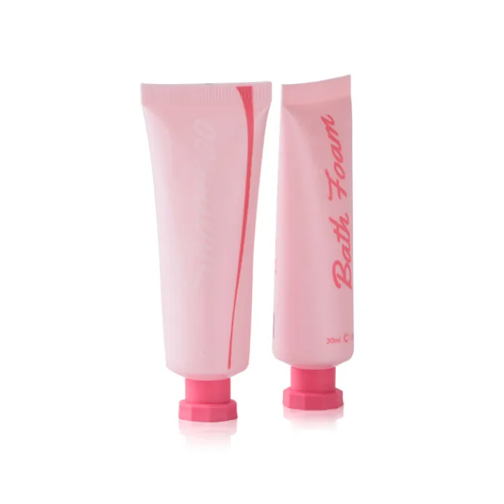 Wholesale pink or customized basic empty jars and lip cosmetic tube for cosmetics products