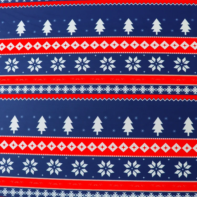 Polyester 80% Spandex 20%  Fabric Wholesale hot selling 150 cm Width 230 GSM Christmas Print Stretch Yoga Fabric
