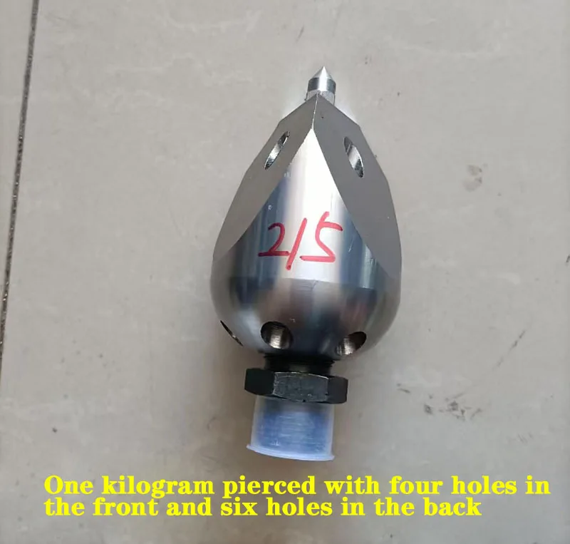 High-pressure cleaning truck nozzle Stainless steel turbine nozzle Tugboat High flow super extreme grab head Winch nozzle