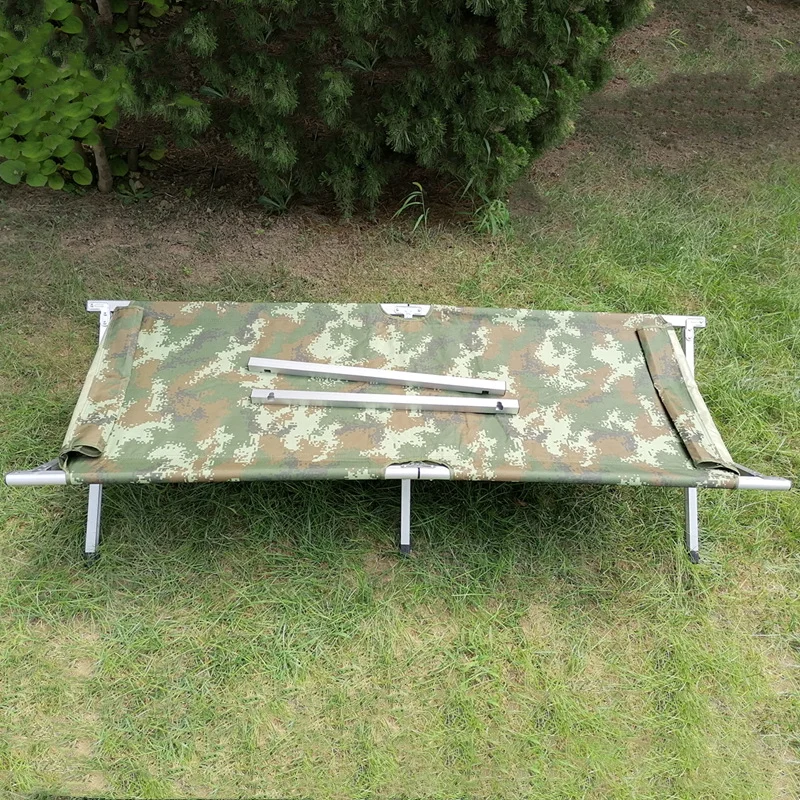 China wholesale Custom Ultralight Compact Travel Aluminum Camping Cot Adjustable Height Sleeping Cot Folding Camping Bed