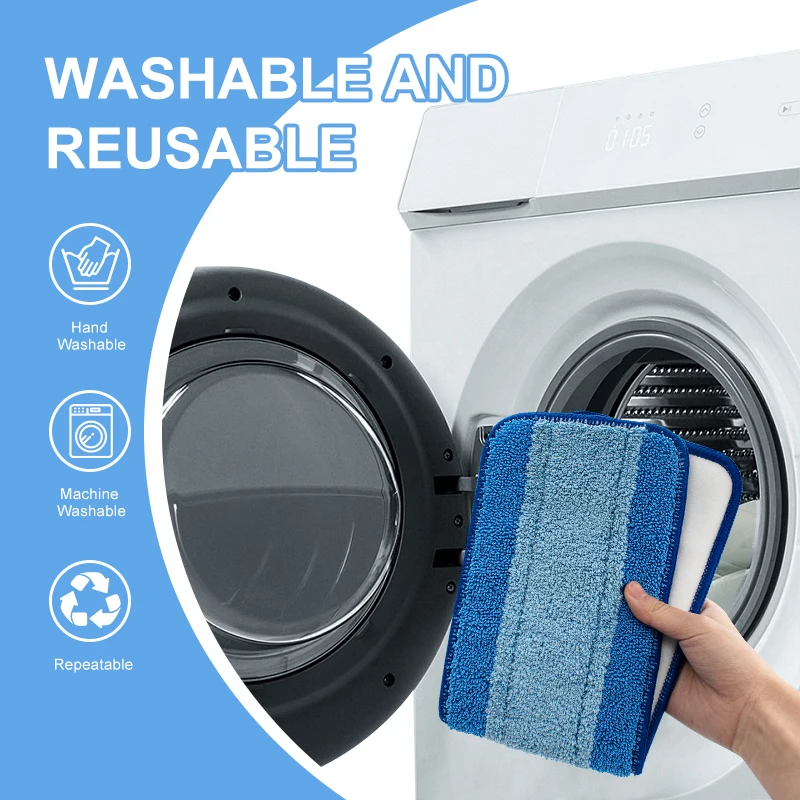 Factory Price Reusable Washable Floor Cleaning Microfiber Mop Pad for Bona Floor Cleaning Mop Pad Replacement