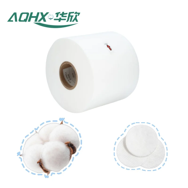 Source factory custom organic cotton material makeup remover cotton Spire process round makeup remover cotton