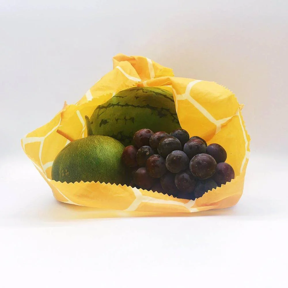 Hot sale High Quality food grade certification  Beeswax Reusable Fruit Wrap Bees wax Cloth