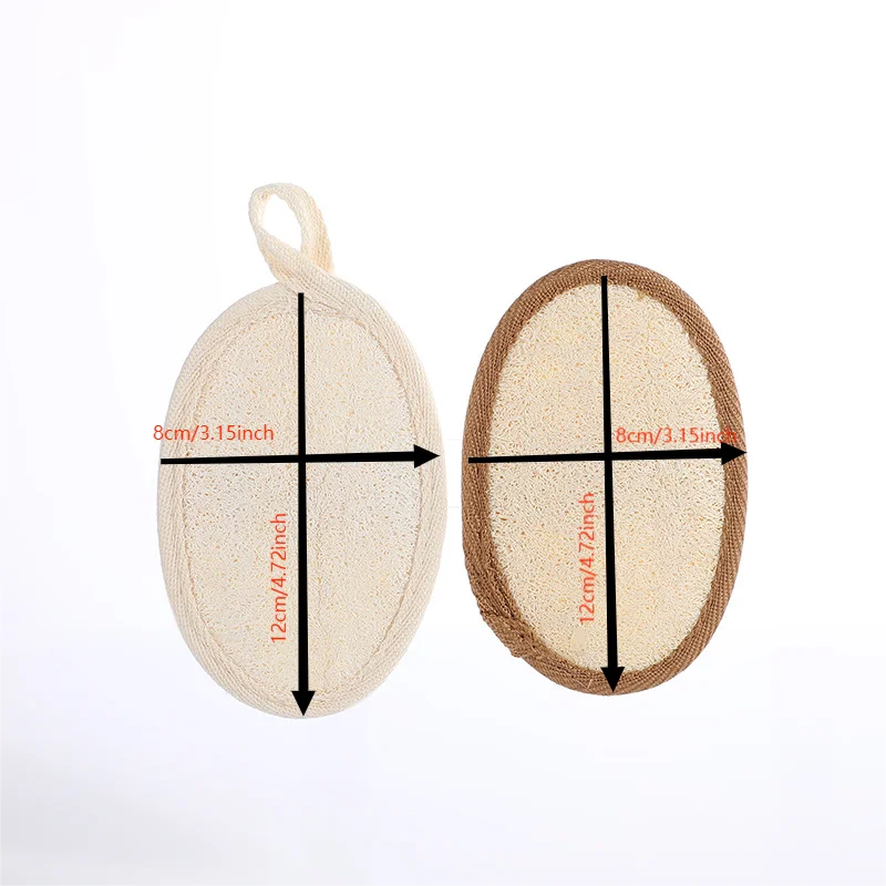 Natural Loofah Sponge Exfoliating Body Scrubber (2 pcs),Made with Eco-Friendly and Biodegradable Shower Luffa Sponge,