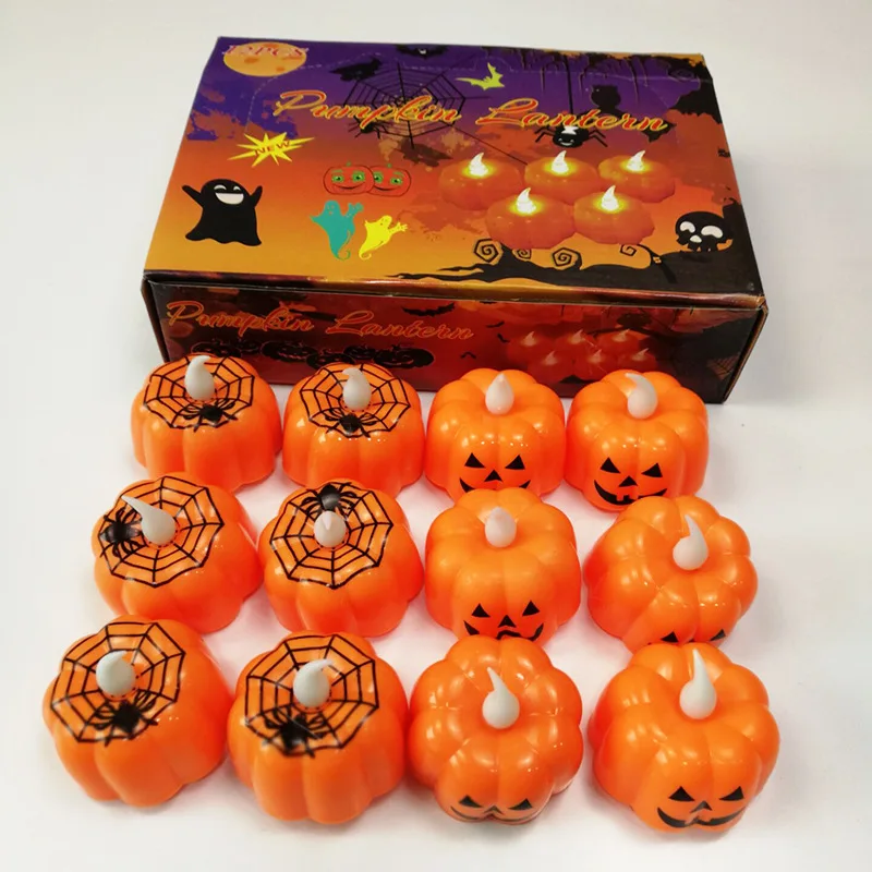 Halloween decorations led tealight candle lights pumpkin