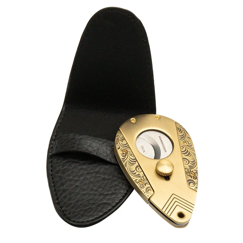 Custom Logo cigarette cutter cigar accessories stainless steel cigar scissors in stock travel portable cigar cutter
