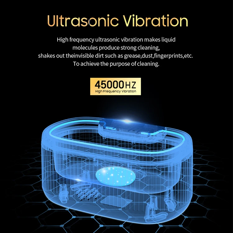 OEM ODM Ultra Sound Glasses Cleaner High Frequency Vibration Dental Ultra Sonic Cleaner Portable for Jewel