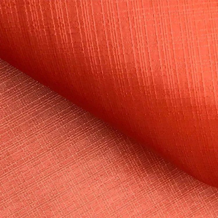 15D*15D 100% nylon 2/2 plaid back coated breathable waterproof fabric roll 253*205 100% nylon fabric