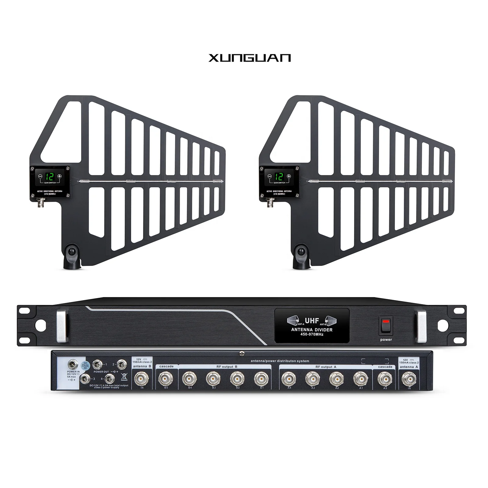 948-10 Antenna Power Distribution System 450~970MHZ UHF Wireless Microphone 10 Channel Antenna Splitter Antenna Distributor