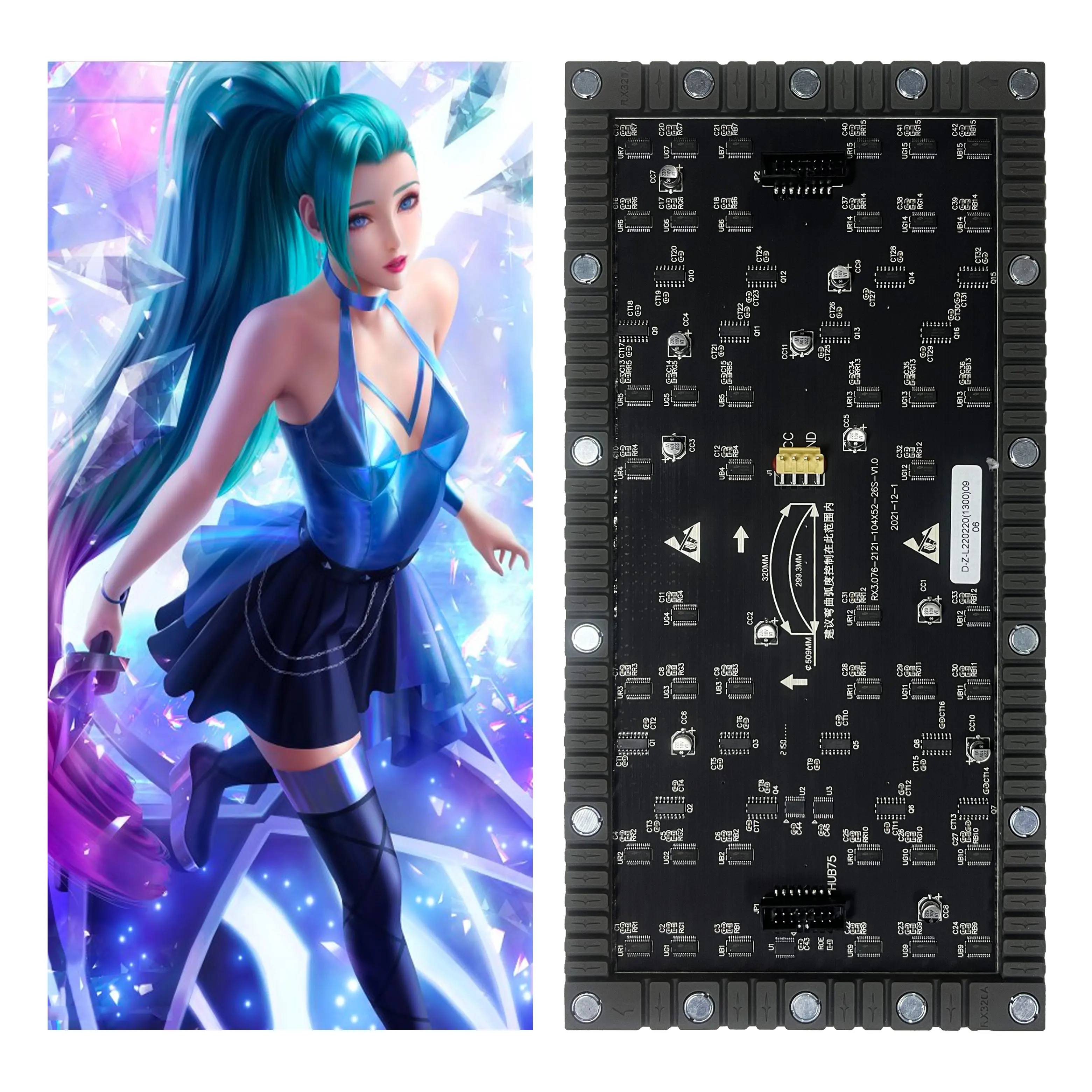 P3.076 Smart APP Control Flexible Led Screen Scrolling Message Pattern Graffiti Text LED sign board Animation RGB Display Panel