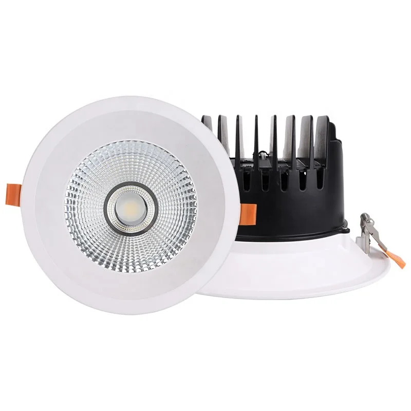 Cut Size 170mm Commercial Downlight Round 8 Inch Recessed Lights LED COB Downlight 20w 2000lm CCT Downlight