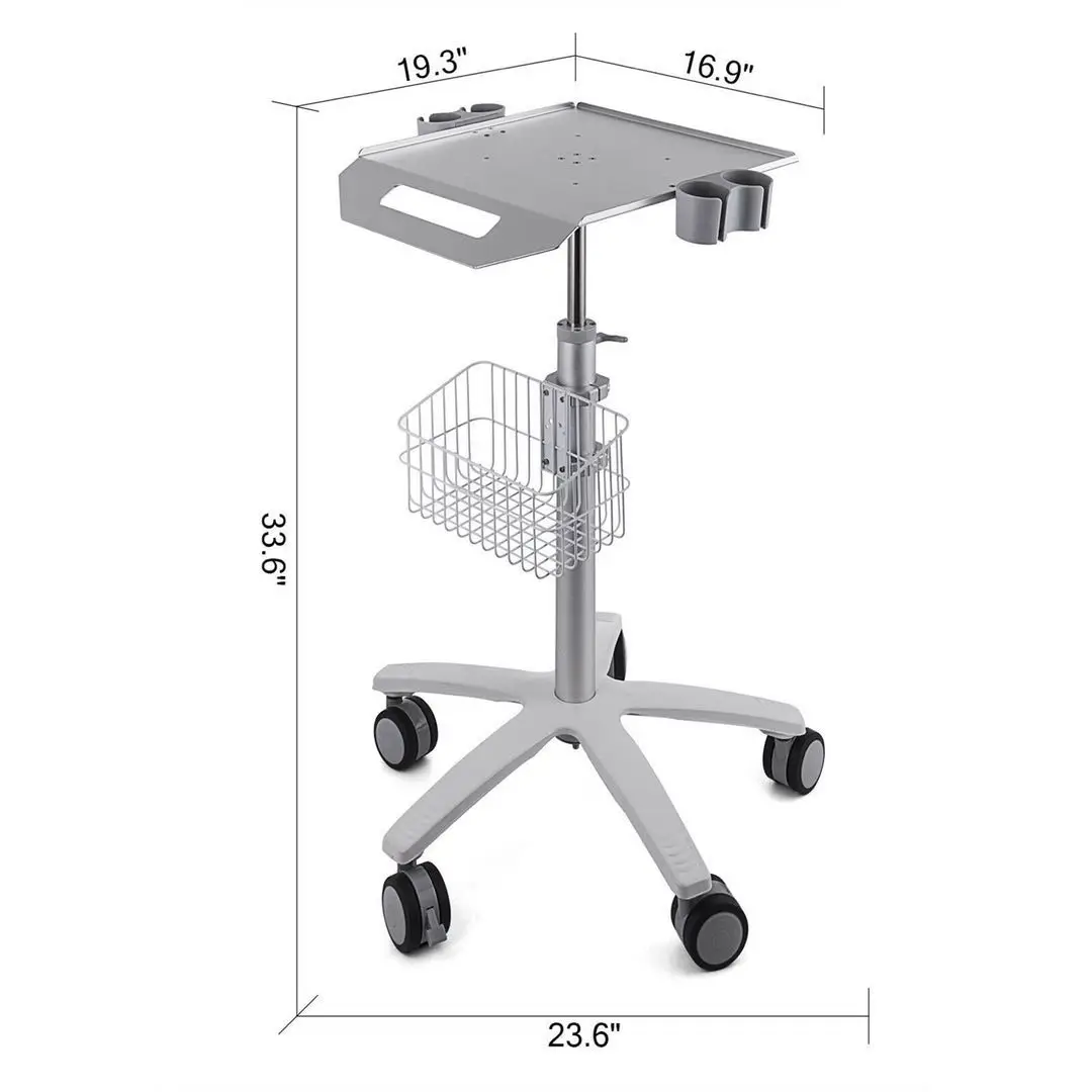 Medical Trolley Custom Computer Laptop Tablet Ecg Ultrasound Endoscope Patient Monitor Cart For Hospital