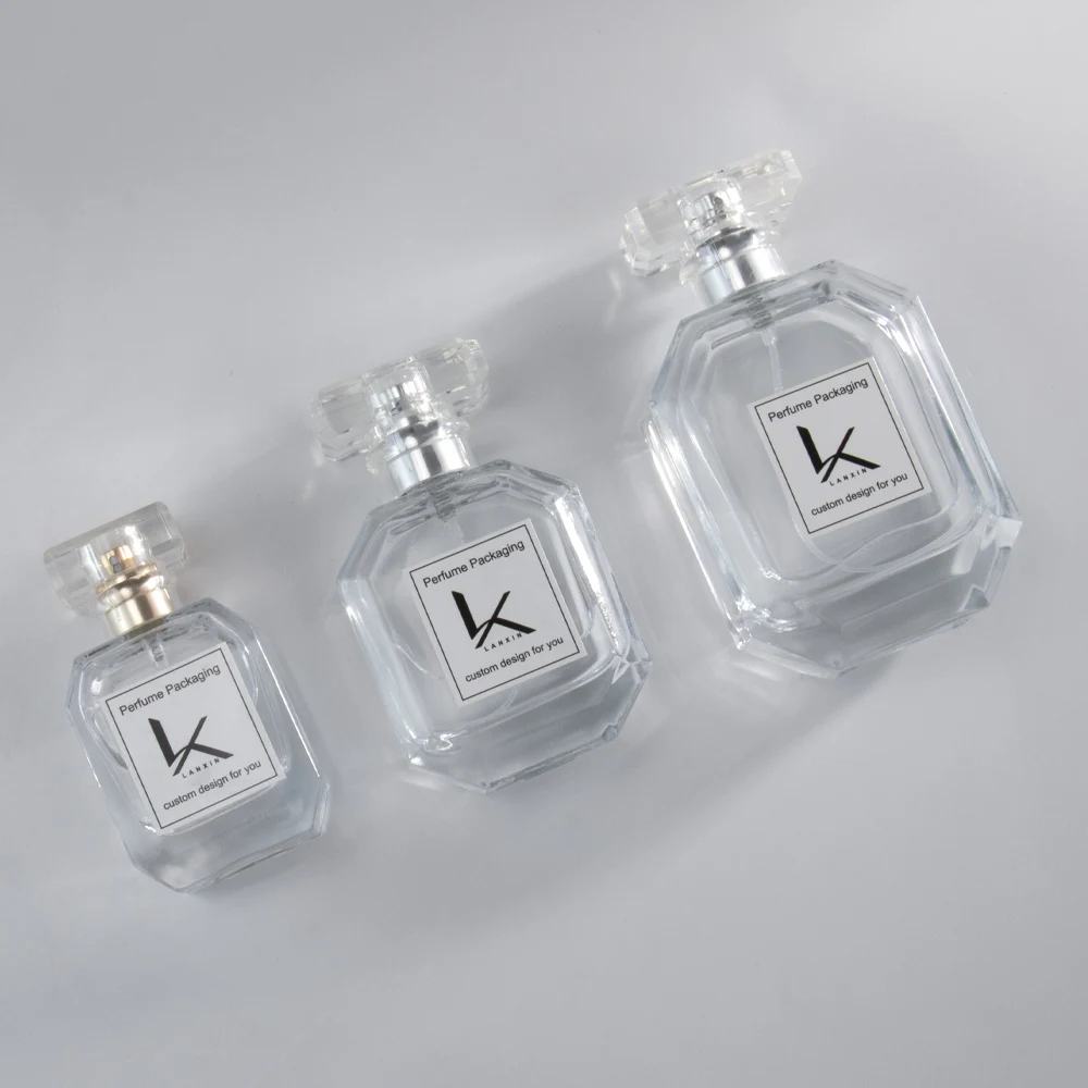 Luxury Custom Perfume Bottle 100ml 50ml Irregular Shape Perfume Glass Bottle Empty Perfume Bottles