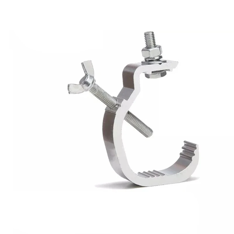 High Quality Heavy Duty Lighting Truss Hook Parallel SwivelTruss Tube Hook Aluminum Double Bracelet Clamps for Dj Disco Light