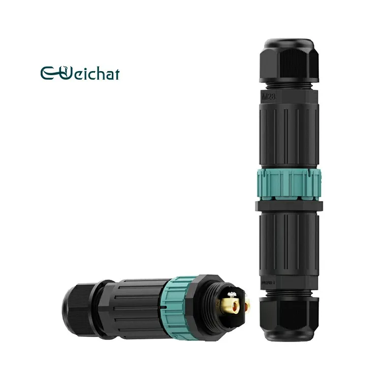 E-Weichat Manufacturer M28 5 Pin Pluggable Male Female Cable Connecting Outdoor Led Screen Lighting IP68 Waterproof Connector