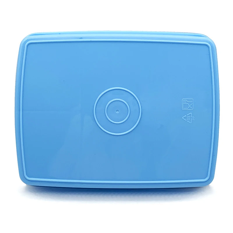 Htpmart  Sublimation Blank  Customized  DIY Printing Plastic Lunch Box with Aluminum Insert Sheet Pink Blue for Kids School Use