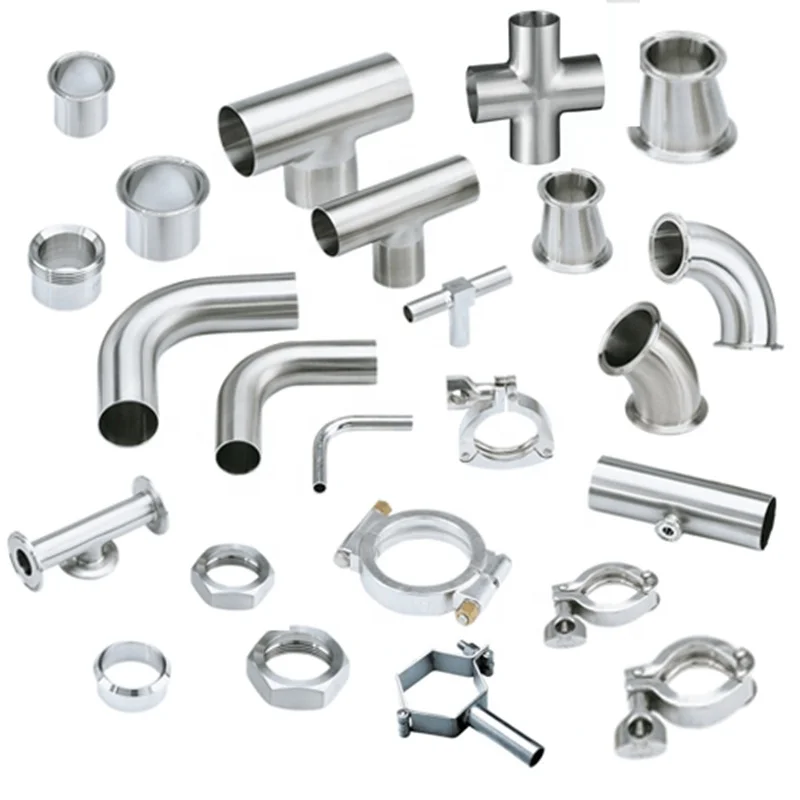 SS304 SS316L Stainless Steel polished Sanitary Fittings