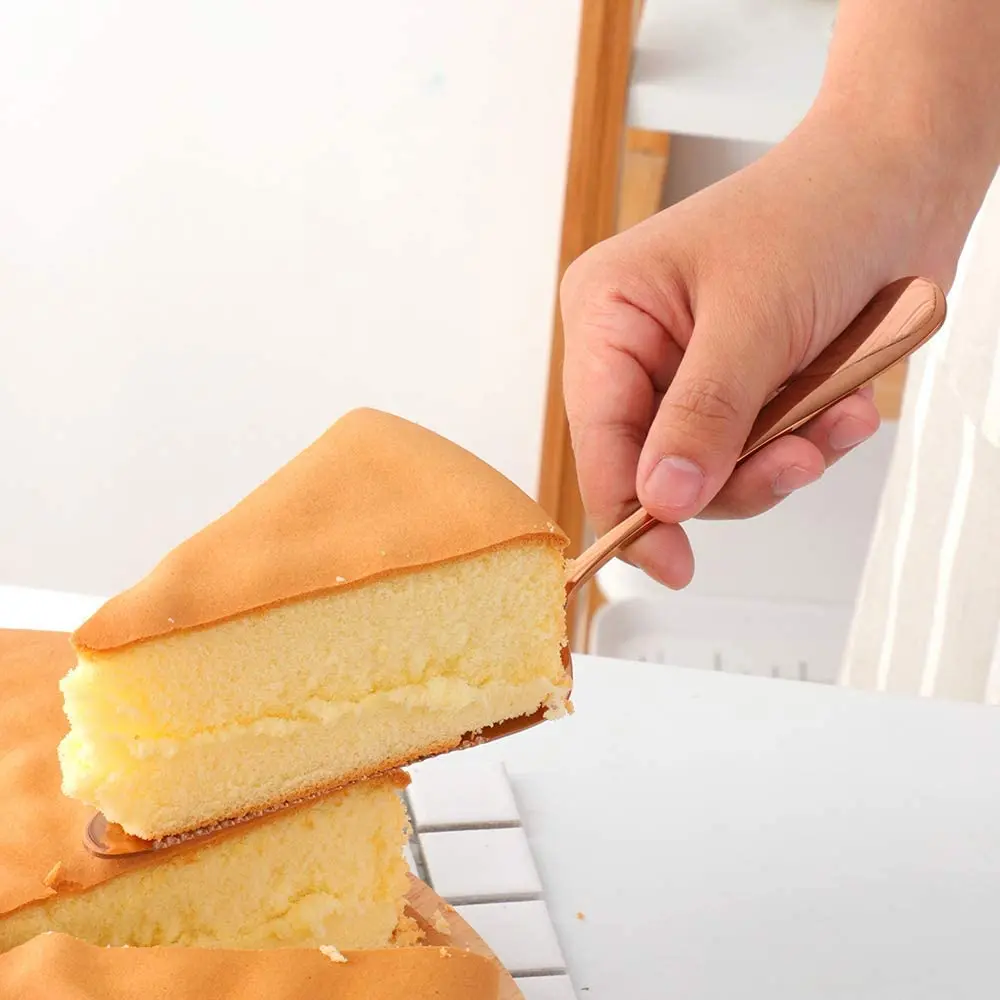 Baking Cake Cutter Set 8pcs Stainless Steel Cake Knife Shovel Fork Server Set For Wedding Party Event