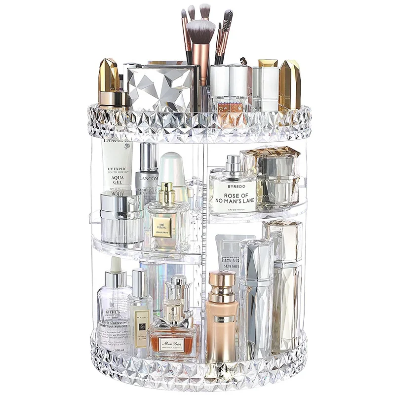 2023 HOT SALE 360 Rotating Makeup Organizer - Spinning cosmetics organizer, Adjustable Shelves for Make Up