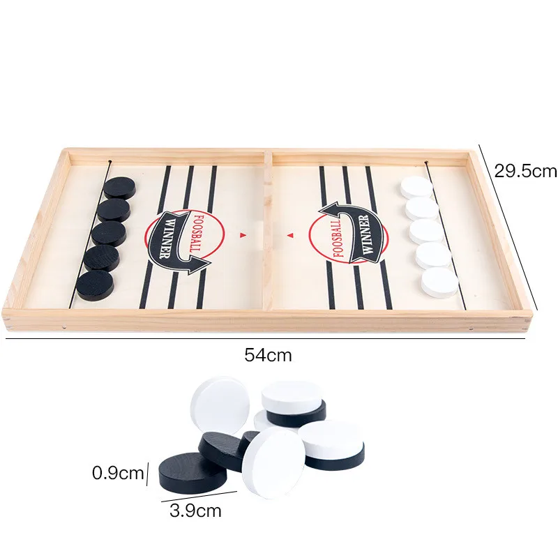 Wooden bounce chess double bounce chess parent-child interactive bump chess ice hockey versus board game