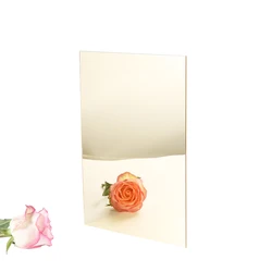 High Reflective 1220x2440mm Gold Silver Rose God Mirror Acrylic Sheet Full Length Mirror Wall Mirror Stickers