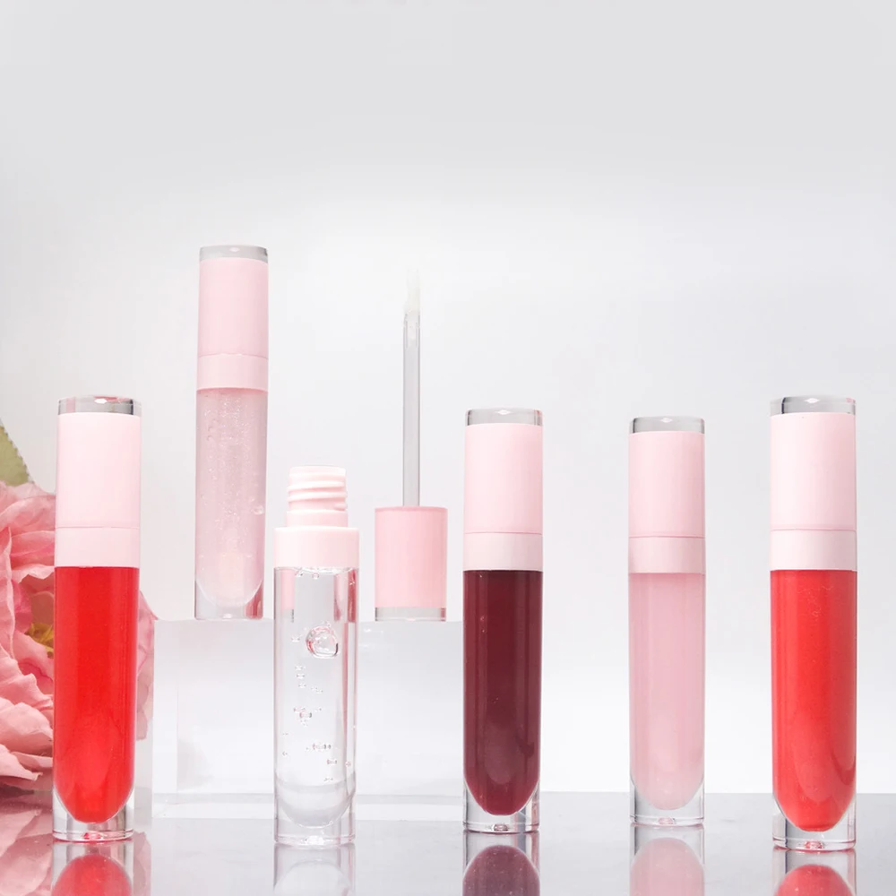 High Pigment Glitter Strawberry Cosmetics Scented Bulk Plumper Vegan Wholesale Mini Lip Gloss Organic