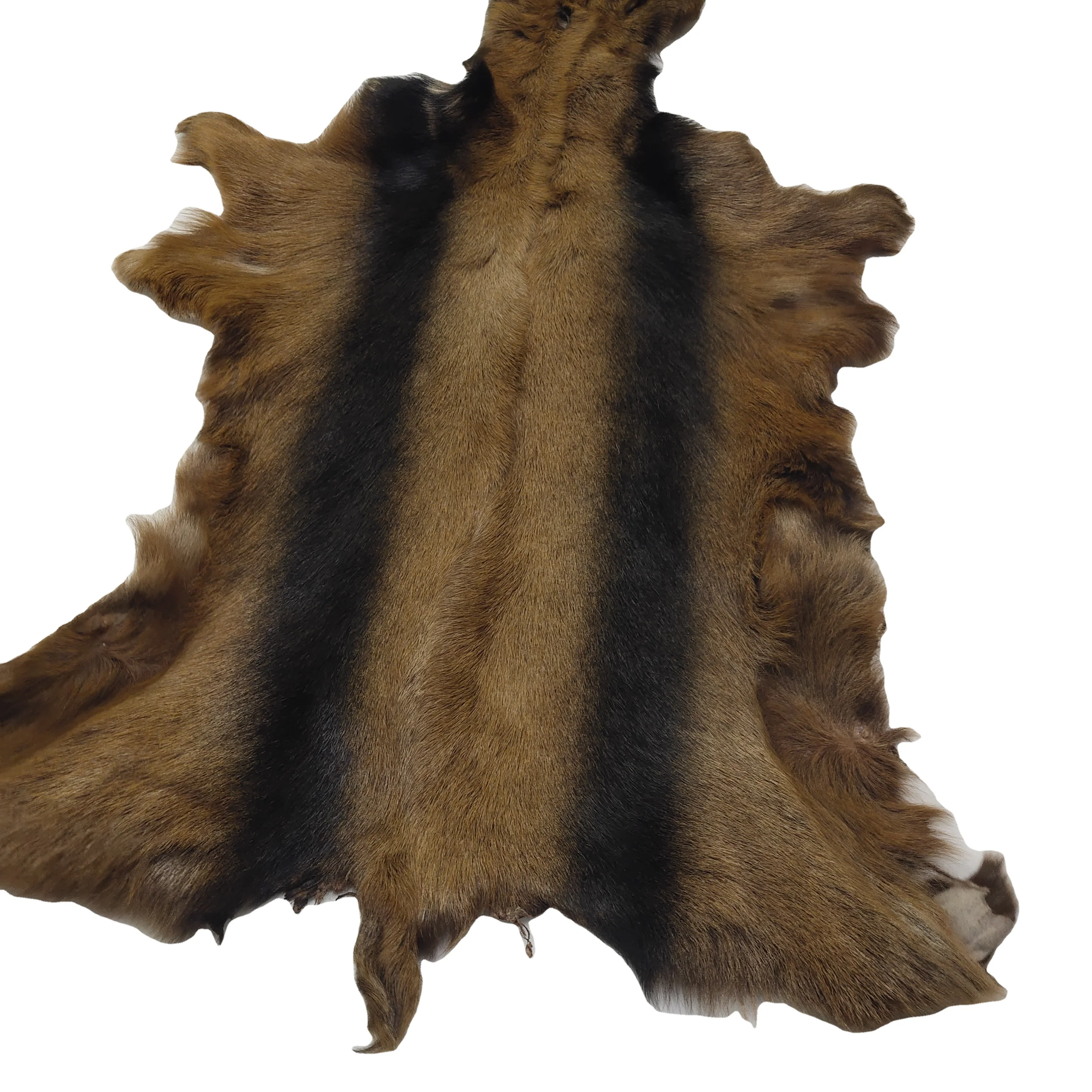 Brown goat skin genuine long hair goat fur for pillow garment handbag