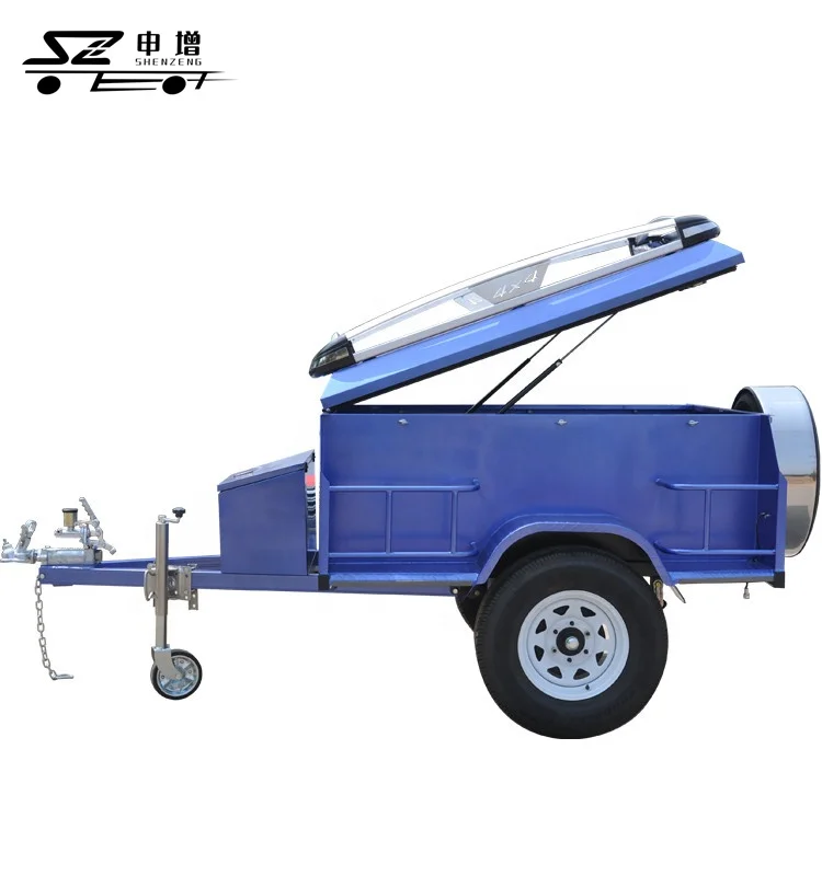 Offroad Car Trailer Small Camper Trailer Use for Travelling With Tent